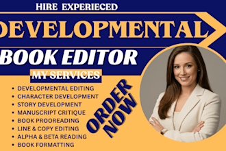 provide developmental editing for your novella, polish picture book manuscript