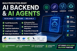 build scalable fastapi ai backend, rag, langchain, and langgraph applications