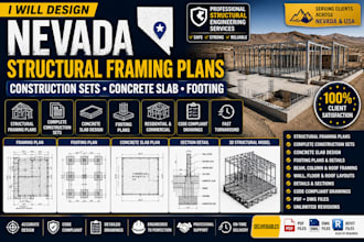 design nevada structural framing plans construction sets concrete slab footing