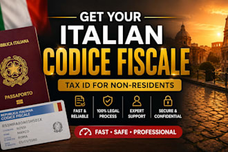 help you obtain italian codice fiscale tax id for non residents legally fast