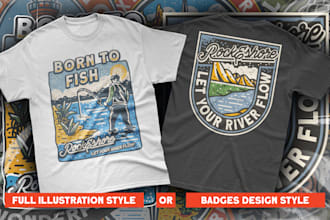 create a t shirt design and merch design