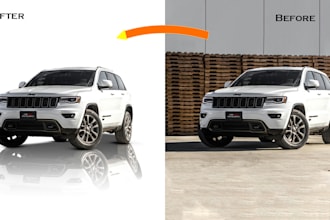 create realistic product shadow and reflection effect