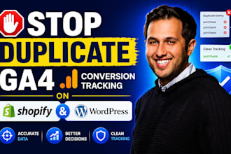 fix duplicate ga4 conversion tracking for shopify store and wordpress website