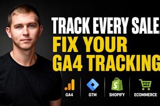 setup ga4 conversion tracking, google tag manager and ecommerce purchase events