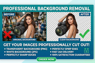 do professional background removal and photo cut out