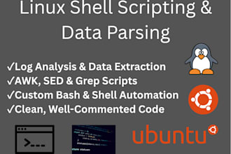 custom bash scripts, awk, sed, and linux automation tools