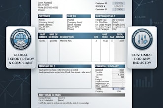 design sleek proforma invoices
