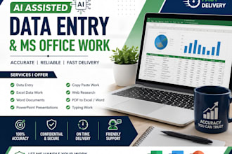 do ai assisted data entry and ms office work