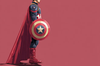 illustrate a superhero comic cover art