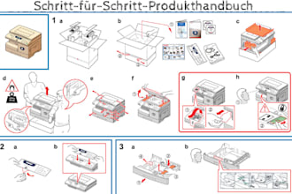 design product manual, user guide, and assembly instructions for amazon product