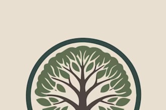 make a clean and modern tree logo for businesses