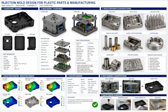 design injection molds for plastic parts and manufacturing