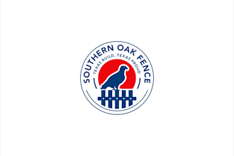 design a professional modern oak fence logo for your fencing business