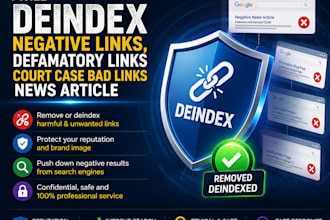 deindex negative links, defamatory links court case bad links news article