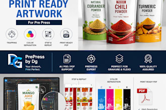 prepare print ready file for flexible packaging artwork for prepress printing