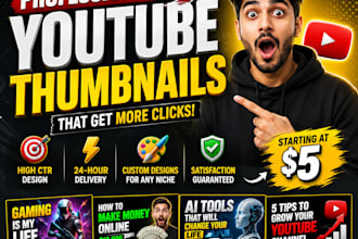 design a professional youtube thumbnail that gets more clicks