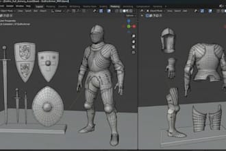 do 3d cosplay creation 3d mask design 3d cosplay model 3d wearable cosplay armor