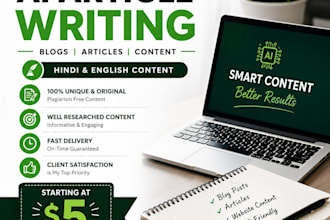 write generated blog post and articles