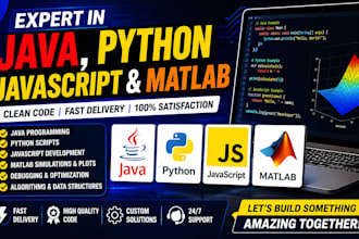 automate yous tasks using python, javascript,java and matlab