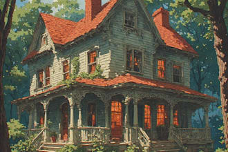 draw a custom watercolor home, house illustration