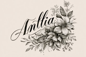draw exquisite botanical illustration of flowers and plants