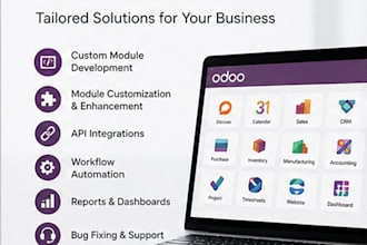 develop custom odoo modules, features, custom integrations