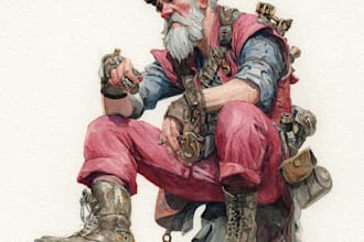 create adorable watercolor character illustrations