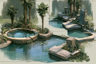 do environmental concept art, background art
