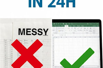 do data entry, excel cleanup and database management