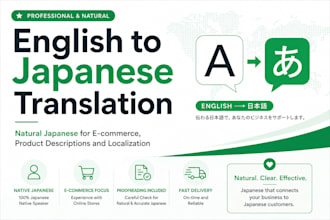 translate english to natural japanese