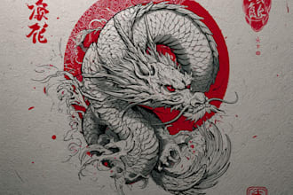 design a tattoo design in japanese style