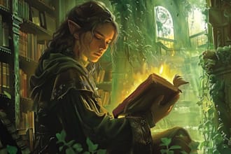 book cover design, fantasy book cover illustration