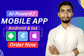 develop a flutter mobile app for android and ios