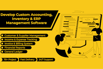 develop your desired software with inventory accounts or erp