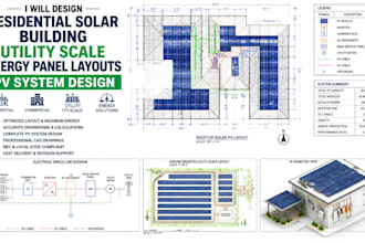 residential solar building utility scale energy panel layouts pv system design
