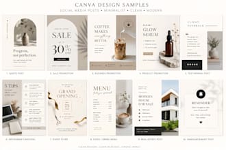 help you by making a minimal canva design and captioning
