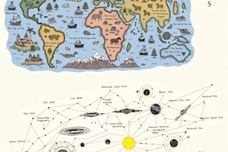 illustrate medieval fantasy and sci fi maps