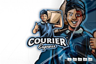 design a custom courier service logo for your business