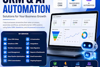 setup zoho CRM, salesforce CRM and ai workflow automation