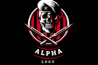 design skull war tactical military army logo