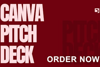 design a modern canva pitch deck presentation that wins clients and investor