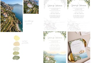 design wedding invitation with a venue illustration