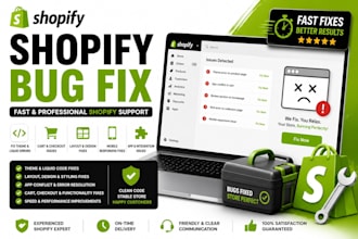fix shopify bugs, errors, and theme issues