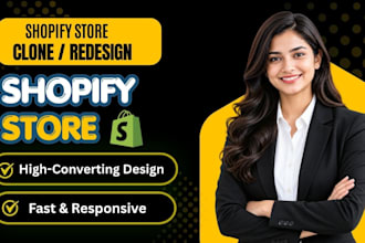 clone shopify store,redesign and duplicate shopify website