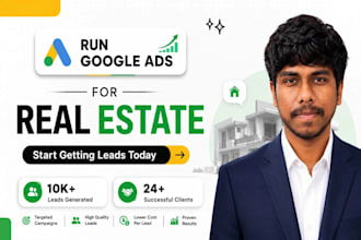 setup google ads, ga4, GTM and landing page for real estate leads