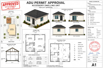 do detached adu architectural plans permit drawings and city permit floor plans