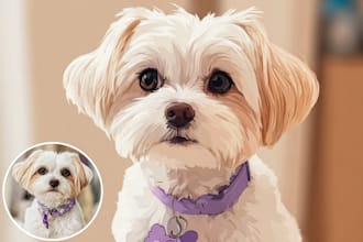 do princess portrait female focused disney pet portrait art