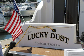design custom boat lettering, decals, and vinyl stickers
