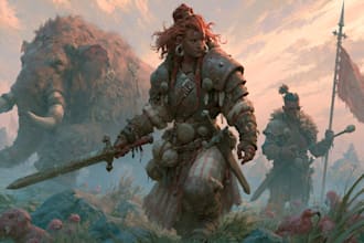 draw character concept art or illustrations