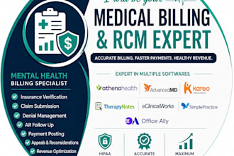 submit insurance claims, payment posting , ar follow up denial management